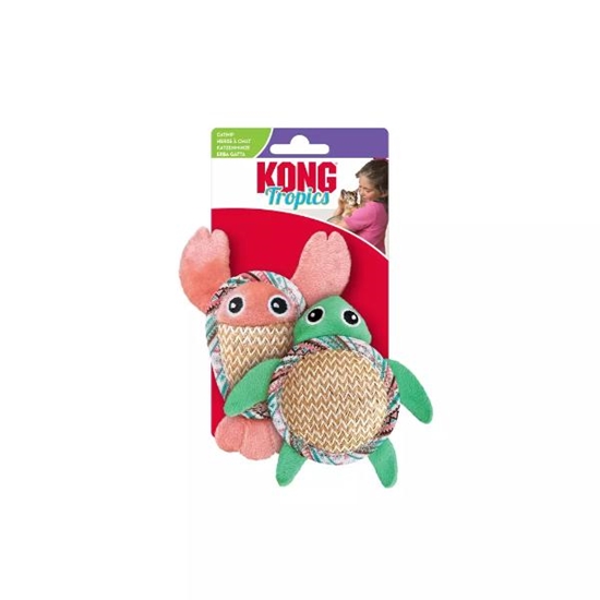 Picture of KONG Tropics Pals 2-Pack – Bright & Fun Plush Cat Toys